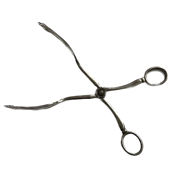 Vintage Tongs Pastry Dessert Salad All Purpose Shefield England EPNS A1 8" Long - Picture 2 of 8